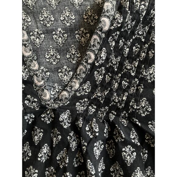 Old Navy Mini Dress 4x Boho Balloon Long Sleeve Baby Doll Belted Black Beach - Picture 5 of 16